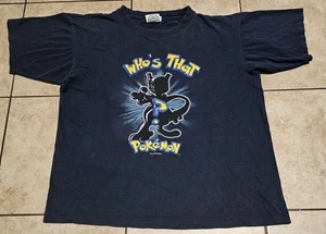 Vintage Who's That Pokémon Mewtwo Kids T Shirt Large Y2K - Picture 1 of 6
