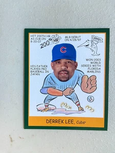 2009 Goudey Heads Up Derrek Lee #292 Chicago Cubs 200th Home Run - Picture 1 of 2