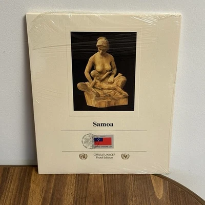 UNICEF Proof 1988 First Day Issue Flag Stamps With Torn Corner Cover Plastic - Image 1 of 4