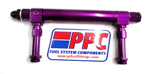 Telescopic Adjustable Billet Fuel Log Fits Edelbrock VRS Carb Polish Purple Alum - Picture 1 of 2