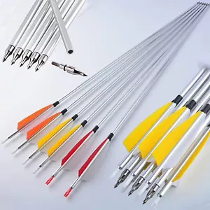 30'' Aluminum Arrow Turkey Feather SP500 Screw Tip Arrowhead Archery Bow Hunting - Picture 1 of 27