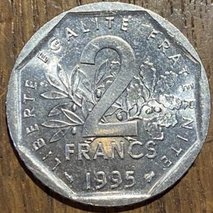 PIECE DE 2 FRANCS SEMEUSE 1995 (729) TRÈS RARE !!! 15011 EXEMPLAIRES SEULEMENT - Picture 1 of 2