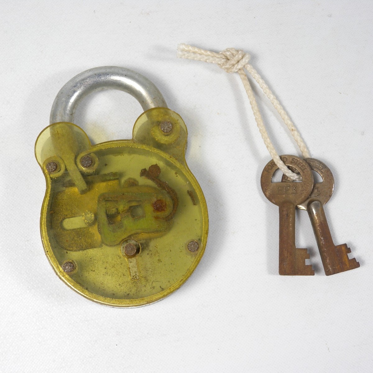 Antiche Serrature Mini Lucchetti Con Chiavi, Mini Orso A Forma Di - Foto 3