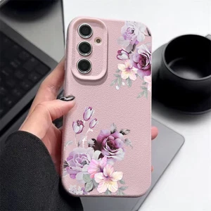 Phone Case For Samsung S25 Ultra S24 FE S23 S22 S21 Plus A16 Flowers Rose Cover - Picture 1 of 19