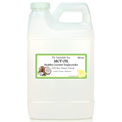 DR. ADORABLE INC 64 OZ PURE PREMIUM MCT OIL 100% COCONUT SOURCED VEGAN NATURAL by DR.ADORABLE