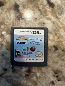 Nintendo DS Sorry, Battleship, Trouble & Connect 4 Spiel. Nur Patrone. - Bild 1 von 1