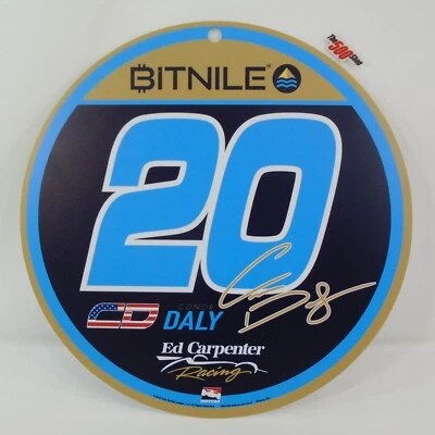Conor Daly #20 Bitnile Ed Carpenter Racing Sign Heavy Plastic IndyCar Indy 500 - Image 1 of 4