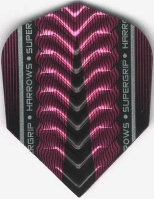 Pink HARROWS SUPERGRIP-X Dimplex Ribs Dart Flights: 3 per set