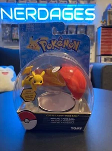Pokémon Pikachu E Grande Palla Clip 'N' Carry Poké Ball Modellino Tomy - Foto 1 di 7