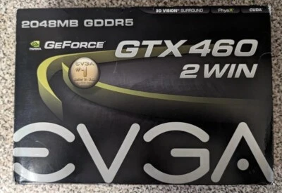 Very Rare EVGA GTX460 2WIN Dual GPU SLI Graphics Card  - Image 1 of 4