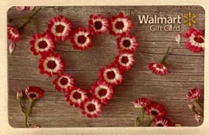 WalMart Gerbera Daisies Heart Shaped Flowers Pink Red 2013 Gift Card FD-33435 - Picture 1 of 1