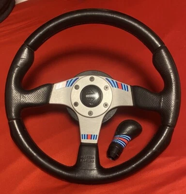 Momo Martini Racing Lenkrad und Schaltknauf Leder Original Made in Italy - Bild 1 von 4
