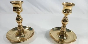 Two Baldwin Brass Candlesticks In Excellent Condition - Picture 1 of 9