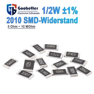 SMD/SMT Widerstände Bauform 2010 ±1% Werte 0 Ohm~10 M/Ohm Wählbar 3/4W Resistors - Picture 1 of 15