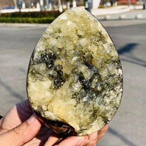 2.59LB Natural Turtle Back Stone Dragon Crystal Cave Crack Gem Healing - Picture 1 of 12