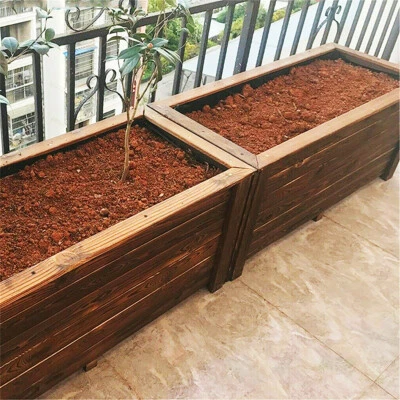 UNHO Pflanzkasten Holz Pflanzkübel Rechteckig Blumenkasten Blumentopf Blumenkübel DE