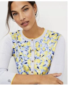 NEW Mixed Media Lemon Blossom Ann Cardigan size small sweater shirt top blouse - Picture 1 of 24