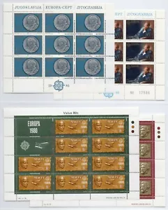 1980 - Europa CEPT (GIRO COMPLETO) - Personaggi celebri, Minifogli + BF MNH** - Picture 1 of 11