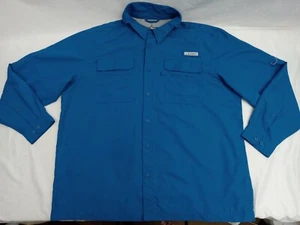HABIT Hombres Pesca Ventilada Manga Larga Camisa Azul Cuadros 2XL 40 Factor Solar - Imagen 1 de 13