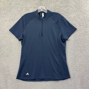 NWT Adidas Quarter Zip Mock Neck Golf Polo Shirt Athletic Athleisure Women's M - Picture 1 of 7