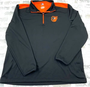 Baltimore Orioles Sweater Men XXL Pullover Quarter Zip Performance Sweatshirt - Picture 1 of 11