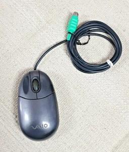 Sony VAIO 2-Button Scroll Ball Vintage Corded Optical PS/2 Mouse PCVA-MS1PL - Picture 1 of 7