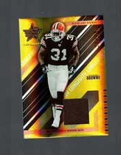 2004 ROOKIES & STARS LONGEVITY WILLIAM GREEN GOLD GAME-WORN JERSEY 31/75 BROWNS