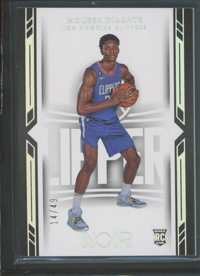 2022-23 Moussa Diabate 14/49 Panini Noir Rookie RC - Image 1 of 2
