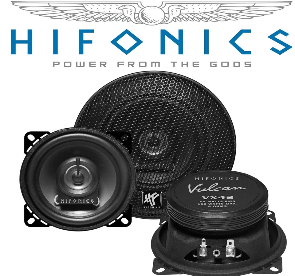 HIFONICS VX42   10cm 2-Wege Lautsprecher  100mm Boxen 100Watt  (50Watt RMS) - Bild 1 von 1