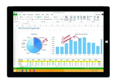 Microsoft Surface Pro 3 Tablet 12" Touch 2560x1440 i5-4300U 4GB 128GB GLASBRUCH - Bild 1 von 4