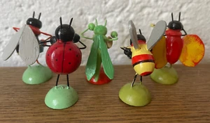Holz orig.Erzgebirge süßes Set Kapelle Käfer Biene Insekten usw. musizieren - Bild 1 von 7