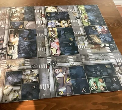 Zombicide 2nd Edition Game 9 Double Sided Tile  Pieces Only - Image 1 of 2