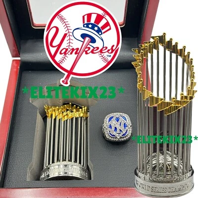 New York Yankees 2009 WS World Series CHAMPIONSHIP RING + TROPHY + CASE Jeter  - Image 1 of 2