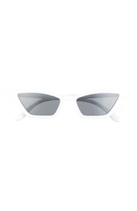BP. By Nordstrom 51mm White Cat Eye Lightweight Sunglasses NEW - Picture 1 of 1