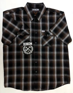 NWT Dixxon Flannel Size XL The Louisville Black Brown Plaid Bamboo Shirt ~ NEW - Picture 1 of 4