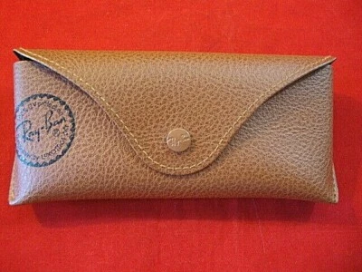RAY-BAN Luxottica Fine Grain Leather Brown Sunglasses Case-Only the Case - Image 1 of 4