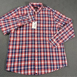 UNTUCKit Men's Navarro Red Plaid Shirt XXXL 3XLT New With Tags - Picture 1 of 9