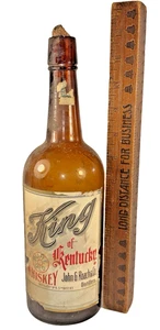 RARE PRE PRO PAPER LABEL WHISKEY KING OF KENTUCKY JOHN ROACH KENTUCKY DISTILLERY - Picture 1 of 16
