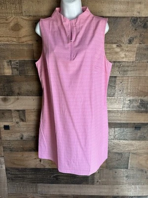 Vestido de golf VINEYARD VINES NUEVO CON ETIQUETAS rendimiento plisado sin mangas nube primera geo L Foto 1 de 4