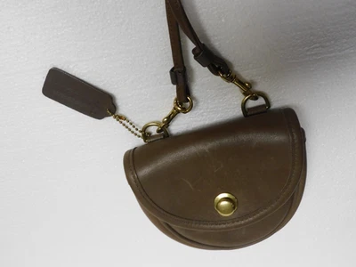 VTG COACH  BROWN LEATHER MINI BELT CROSSBODY  BAG #9826 - Image 1 of 4