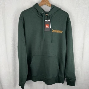 Quiksilver Men's Hoodie Fleece Long Sleeve Green Topiary NWT Size Large - Picture 1 of 9