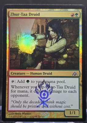 Zhur-Taa Druid #120 Dragon Maze Foil Common NM - Image 1 of 2