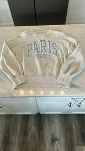Girls Abercrombie Kids PARIS sweatshirt With Thumb Holes - Sz 11/12 - Picture 1 of 8
