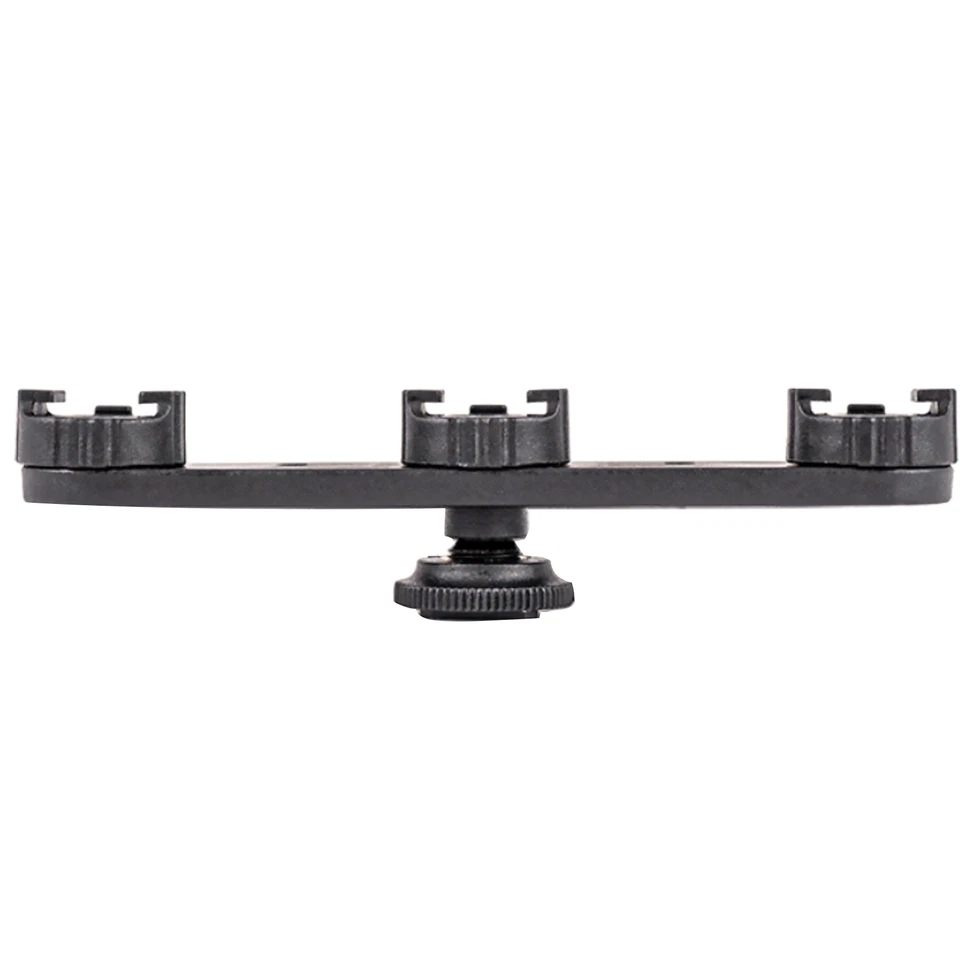 For Triple Hot Shoe Bracket Mount Holder Hot Shoe Camera Support for Fill Light - Image 1 of 4