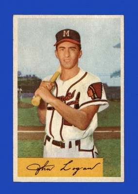 1954 Bowman Set-Break # 80 Johnny Logan VG-VGEX *GMCARDS* - Image 1 of 2