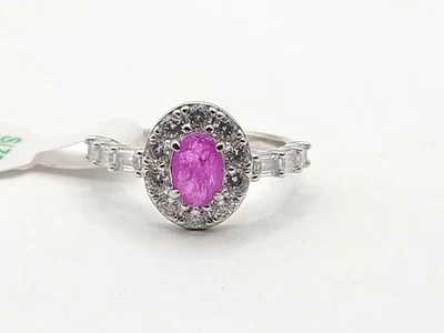 Anillo de fiesta bomba 925 de plata esterlina maciza talla 6 RBP2278 cuarzo zafiro rosa Foto 1 de 4