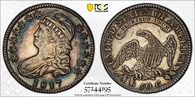 1817 50C Capped Bust Half Dollar PCGS XF40 - Image 1 of 4