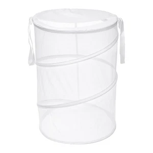 Mesh Laundry Hamper, Foldable Laundry Basket for Washing Storage (White) - Picture 1 of 5