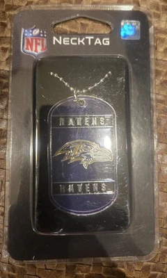 NFL Officially Licensed Neck Tag Dog Tag Necklace BALTIMORE RAVENS - Image 1 of 2