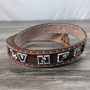 Las Vegas NFR Rodeo Gürtel Western Cognac Braun Verzierter Ledergürtel Floral Gr. 42 - Bild 1 von 13
